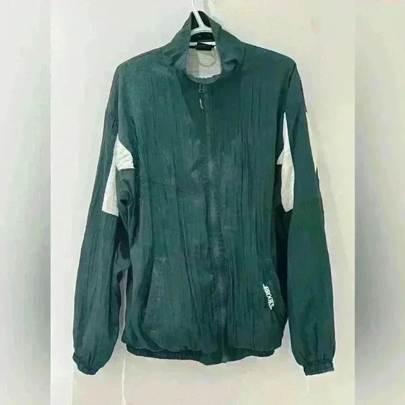 Vintage Brooks tracksuit  jackets green and white size medium - Picture 1 of 9